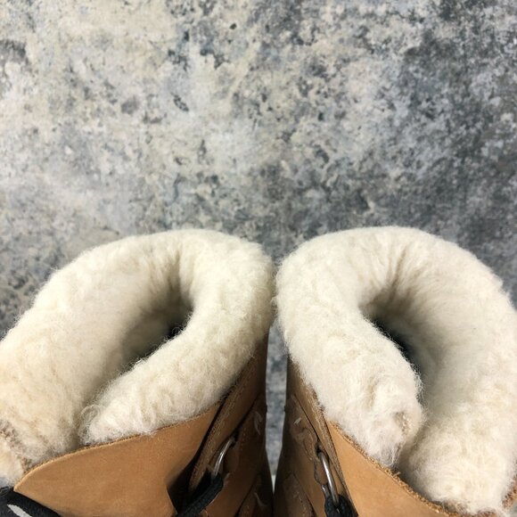 Sorel CANADA Mens Size 6 Caribou Brown Black Insulated Lace-Up Winter Snow Boots - Picture 4 of 16